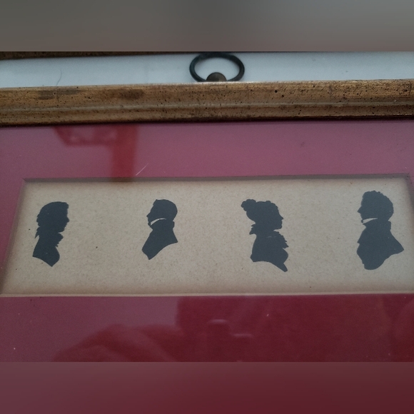 Vintage Framed Silouettes, set of 2, used - Picture 6 of 7